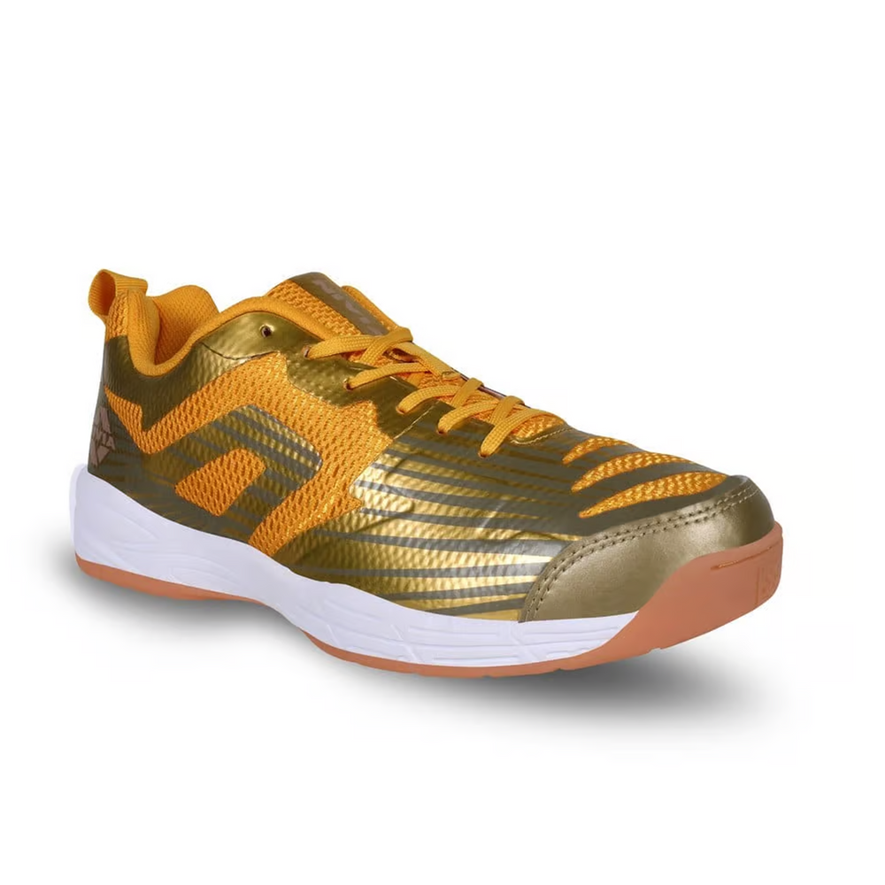 Nivia Super Court 2.0 Badminton Shoes for Men (Golden) - InstaSport