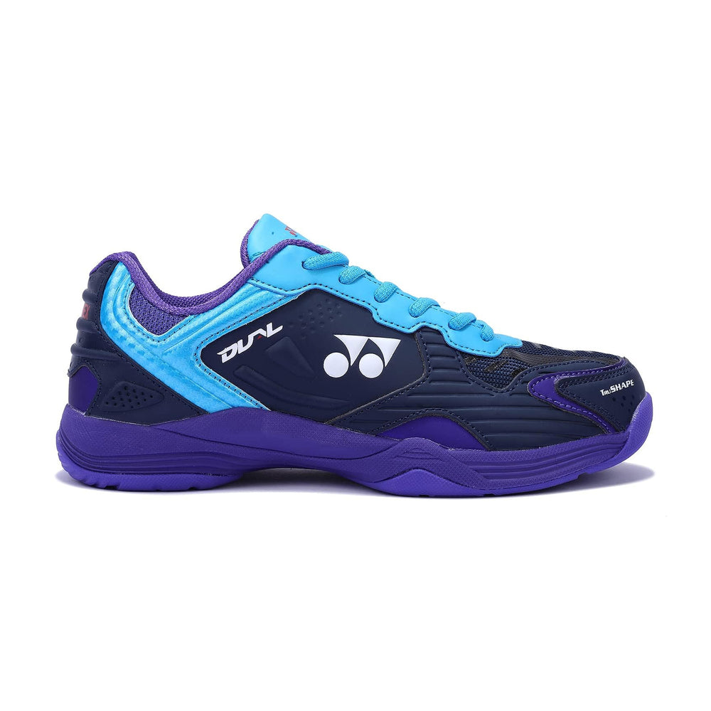 Yonex Dual Badminton Shoes for Men (Blue Ribbon/Ultra Violet/Aqua Blue) - InstaSport