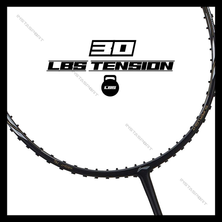 Li-Ning Air-Force G2 Badminton Racket (78 grams) (Black/ Silver) - InstaSport