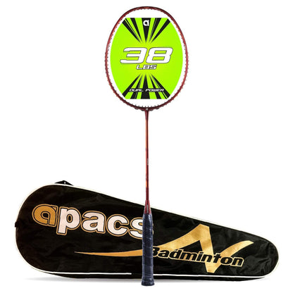 Apacs Dual Power & Speed Badminton Racket (Red/Green/Orange) - InstaSport