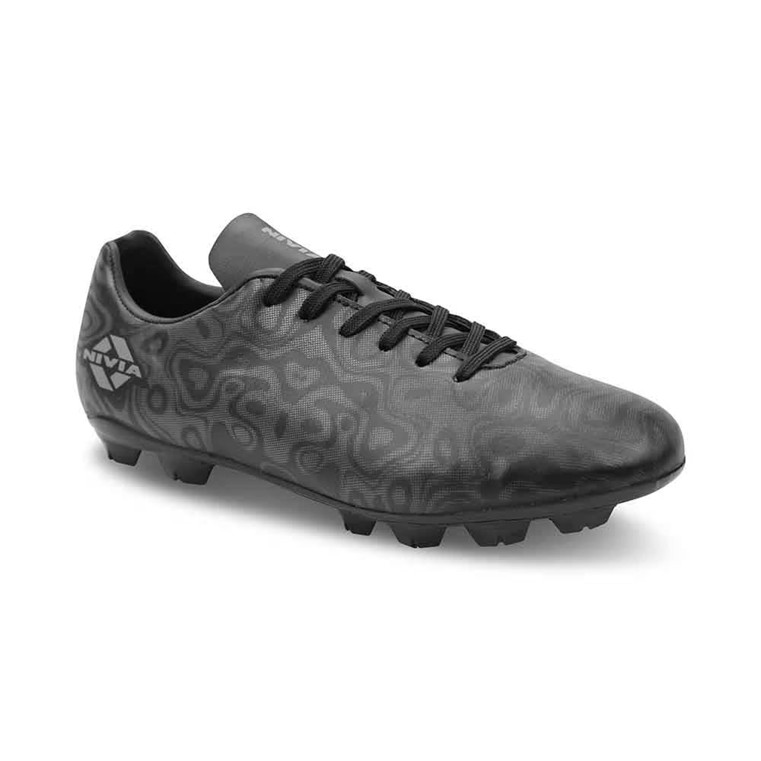 Nivia Carbonite 5.0 Football Stud - Black - InstaSport