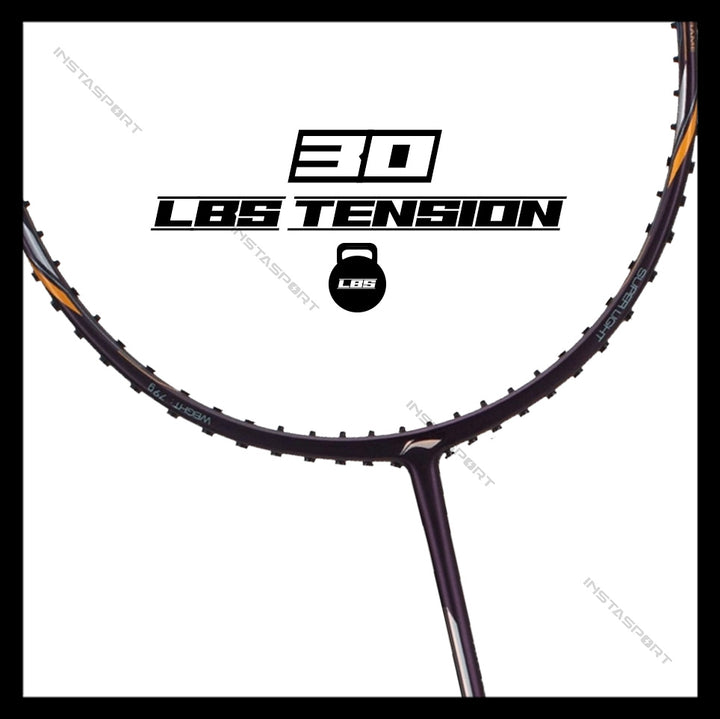 Li-Ning Air-Force G2 Badminton Racket (79 grams) (Dark Purple/ Silver) - InstaSport