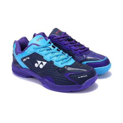 Yonex Dual Badminton Shoes for Men (Blue Ribbon/Ultra Violet/Aqua Blue) - InstaSport