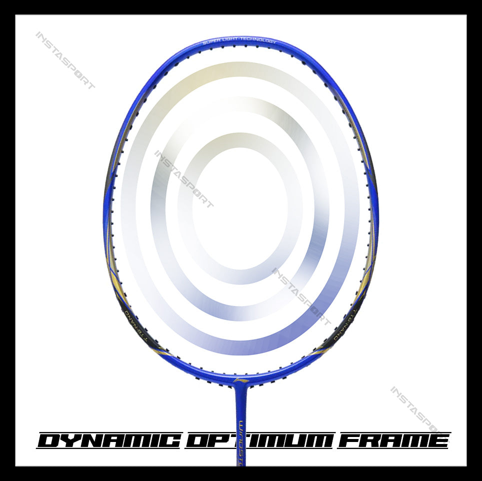 Li-Ning Windstorm 74 (Blue+Gold) Badminton Racket - InstaSport