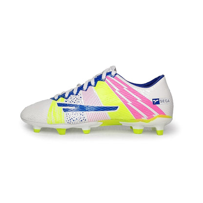 Sega Strike Football Shoes (White/Pink) - InstaSport