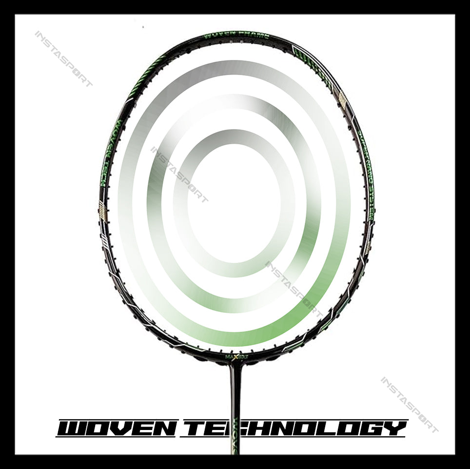 Maxbolt Woven Tech 60 Green/Black Badminton Racket - InstaSport