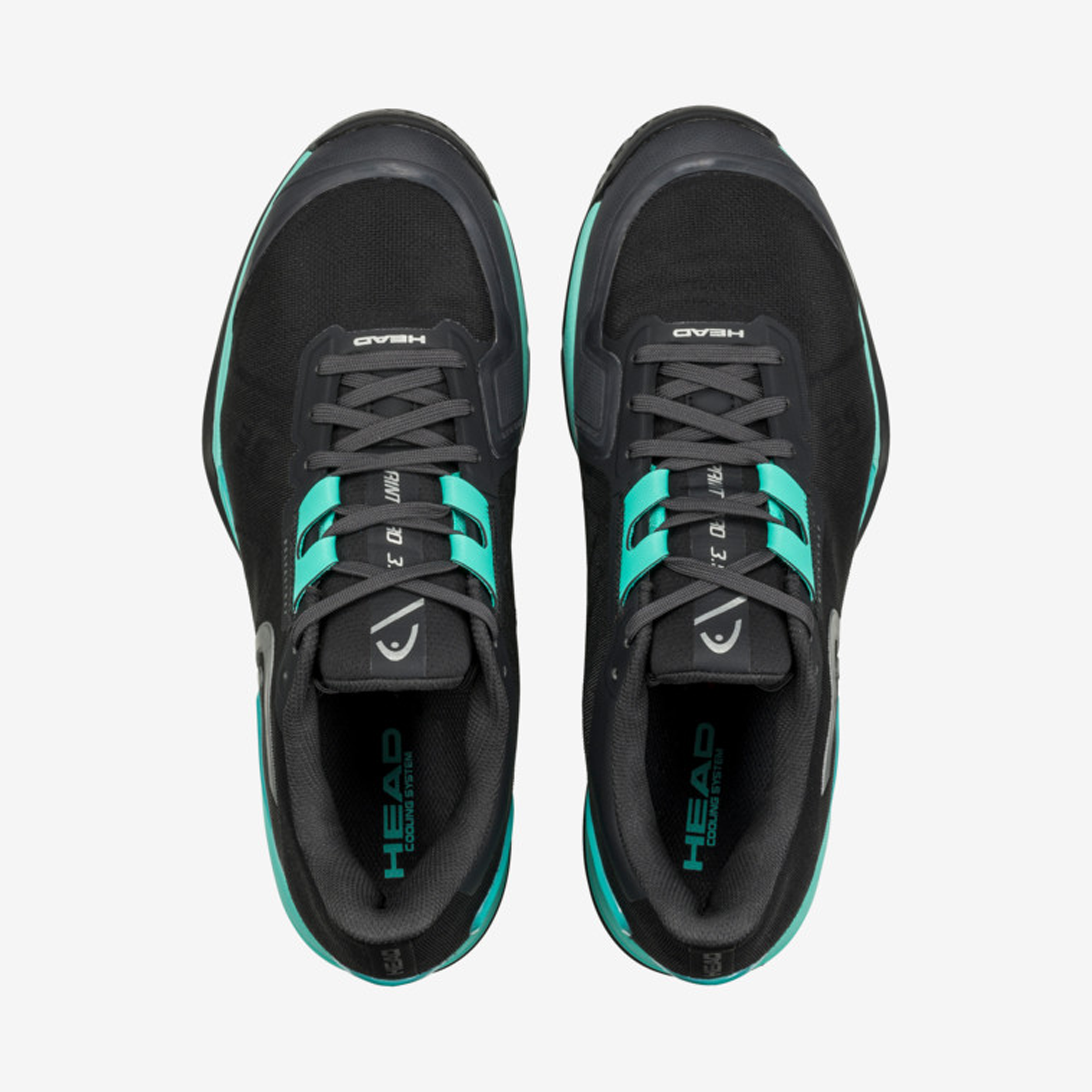 Head Sprint Pro 3.5 Tennis Shoes (Black/Teal) - InstaSport