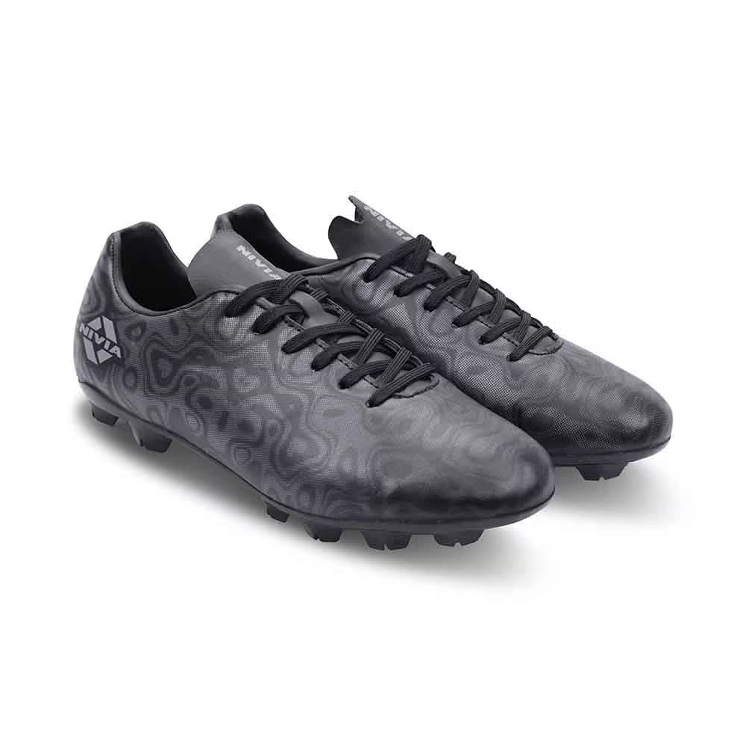 Nivia Carbonite 5.0 Football Stud - Black - InstaSport