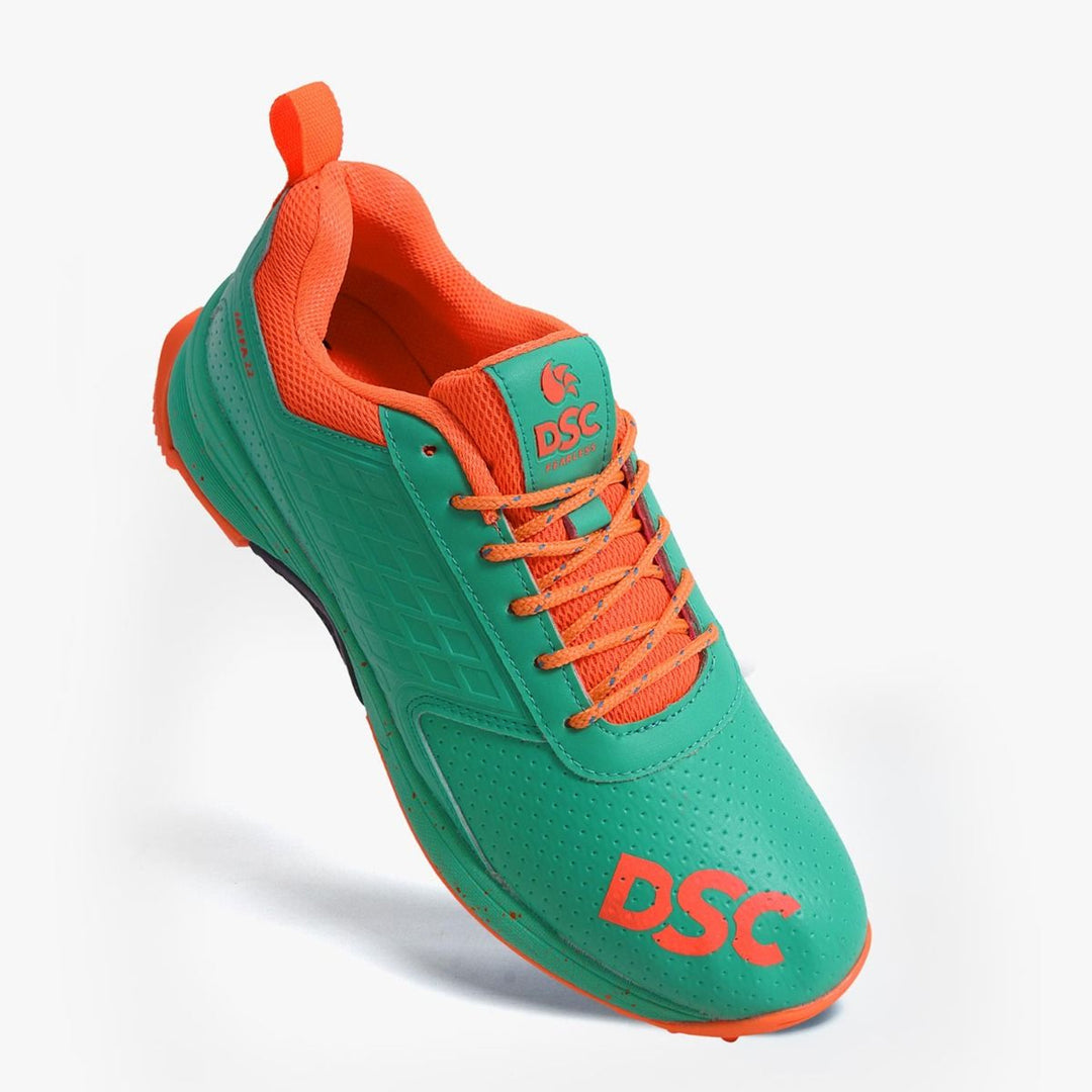 DSC Jaffa 22 Cricket Spike Shoes - Green - InstaSport