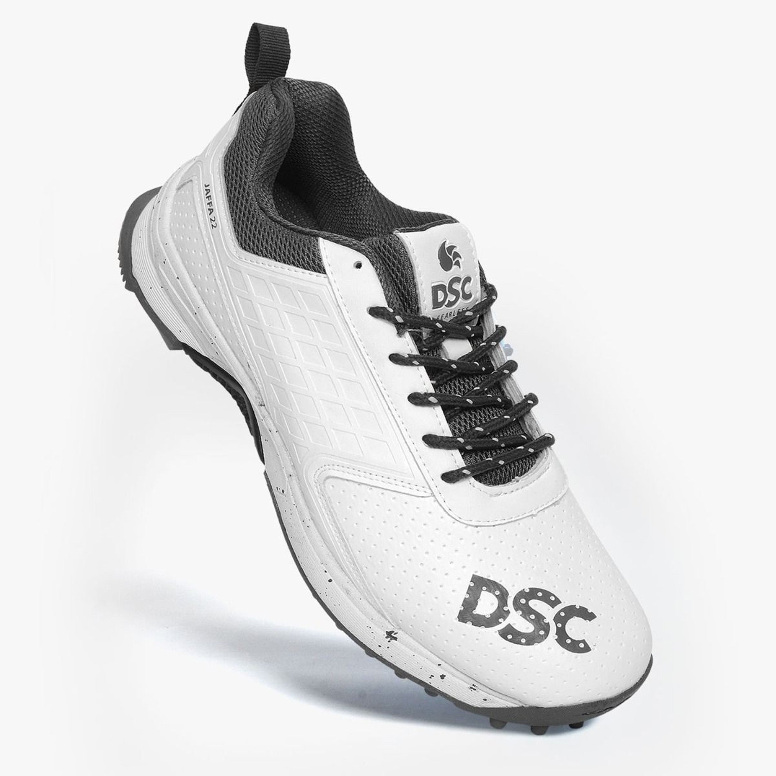 DSC Jaffa 22 Cricket Spike Shoes - White - InstaSport