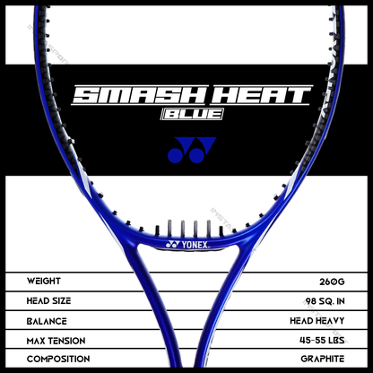 Yonex Smash Heat Tennis Racquet (Blue) - InstaSport