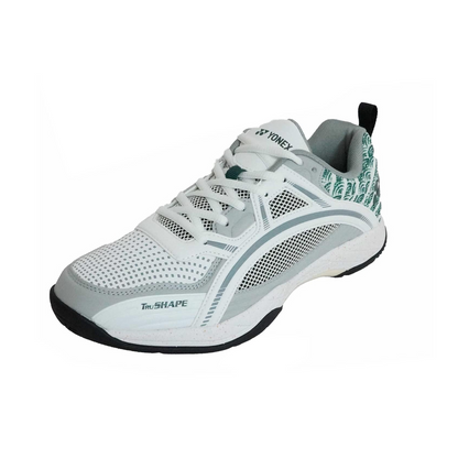 YONEX Tokyo Ultima Badminton Shoes for Men (White/Porpoise/Vintage Green) - InstaSport