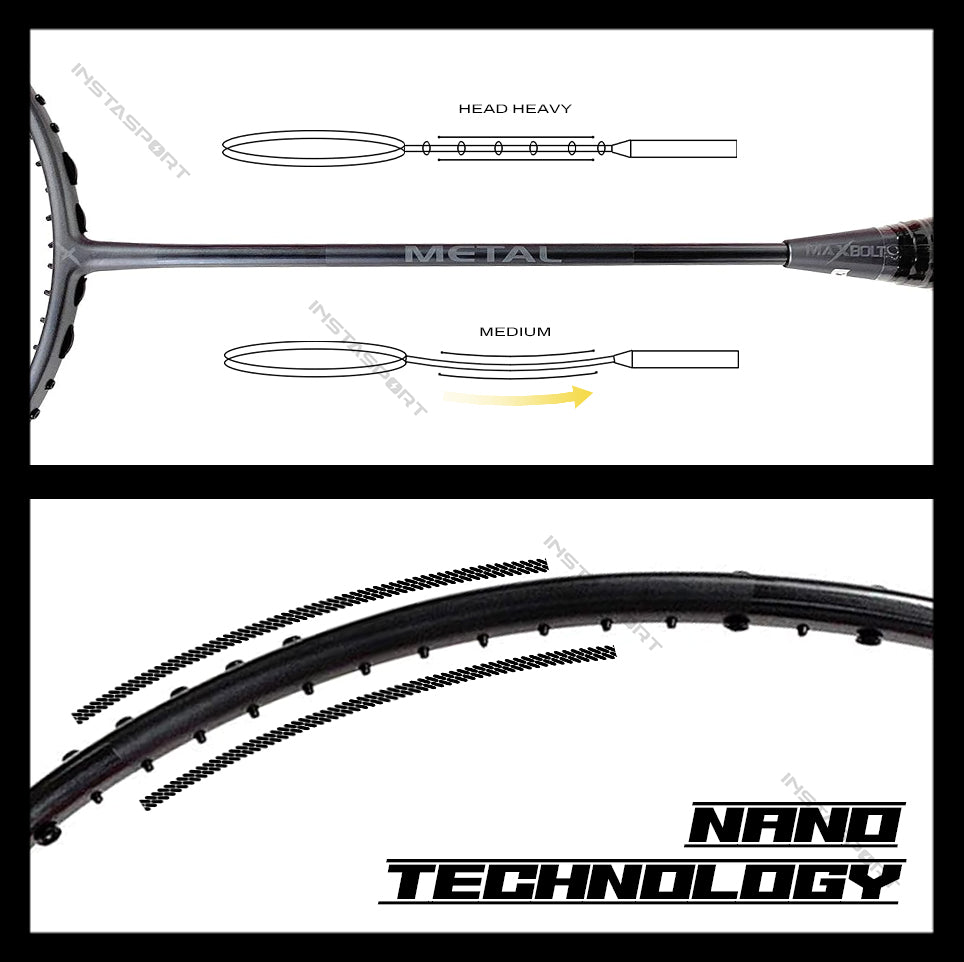 Maxbolt Metal Badminton Racket - InstaSport