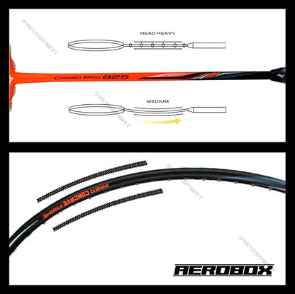 Mizuno Carbo Pro 825 Orange Badminton Racket - InstaSport