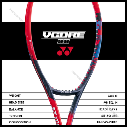 Yonex VCORE 98 Tennis Racquet - InstaSport