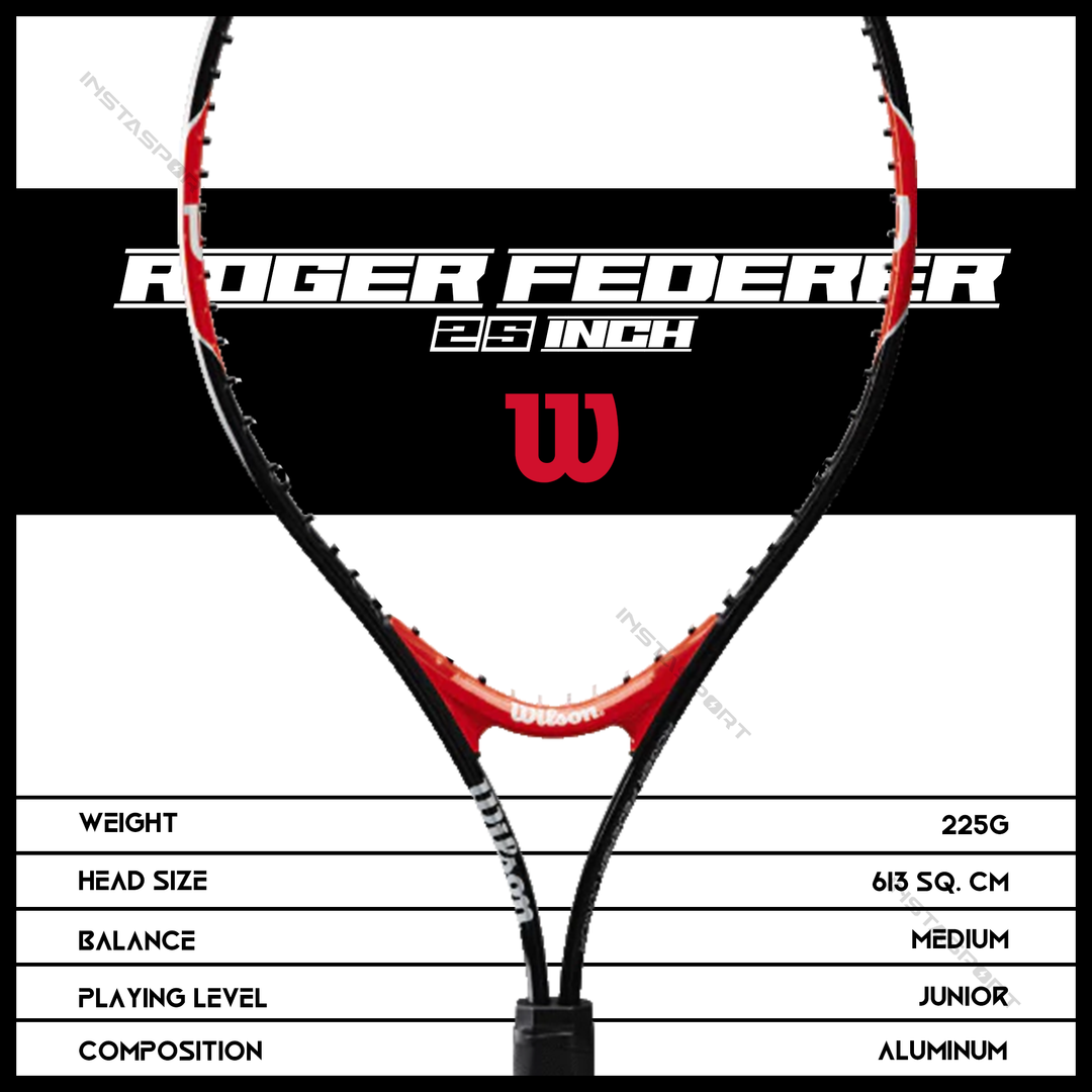 Wilson Roger Federer Tennis Racquet (25 inch) - InstaSport