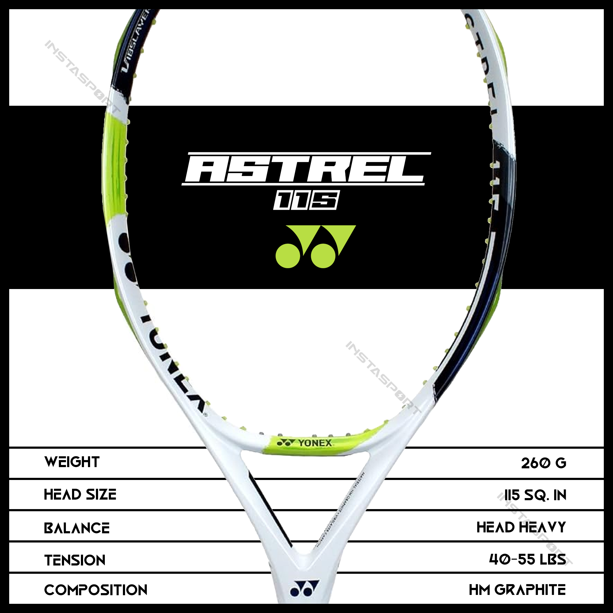 Yonex Astrel 115 Tennis Racquet - InstaSport