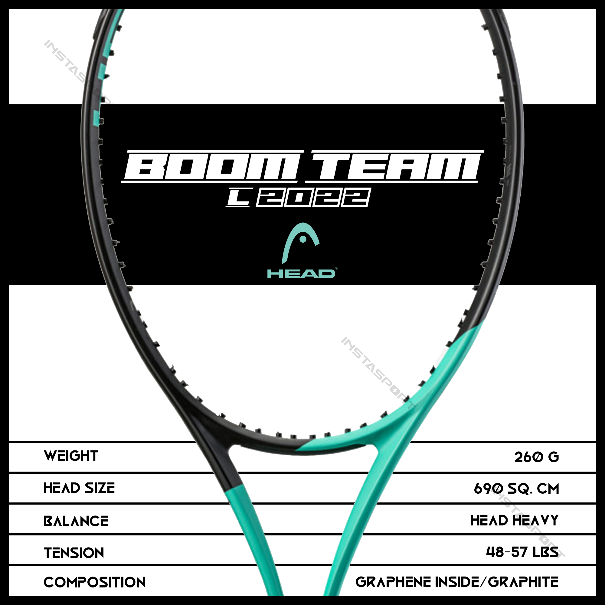 Head Boom Team L 2022 Tennis Racquet - InstaSport