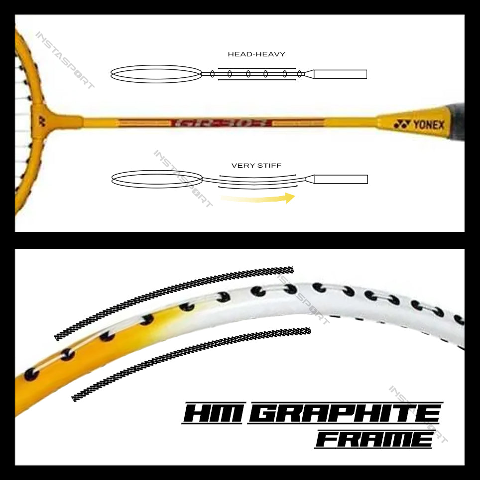 YONEX GR303 Badminton Racket (Set of 2) Yellow - InstaSport