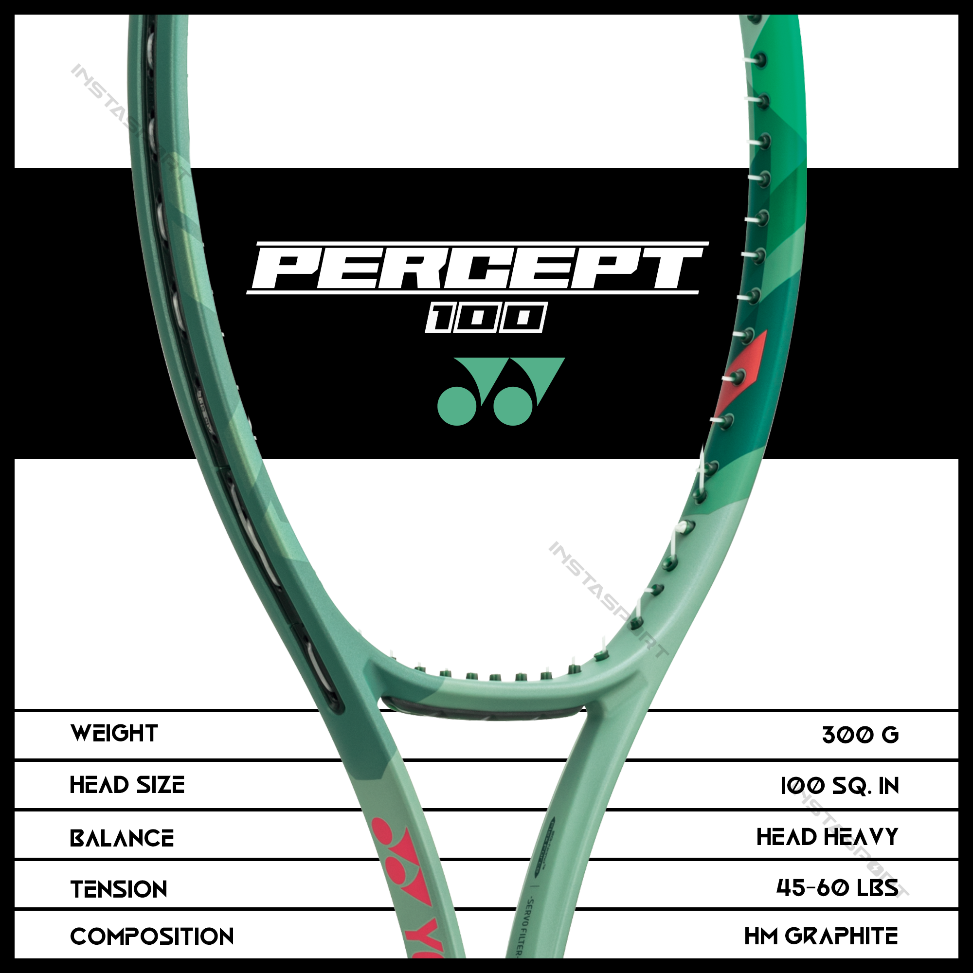 Yonex Percept 100 Tennis Racquet - InstaSport