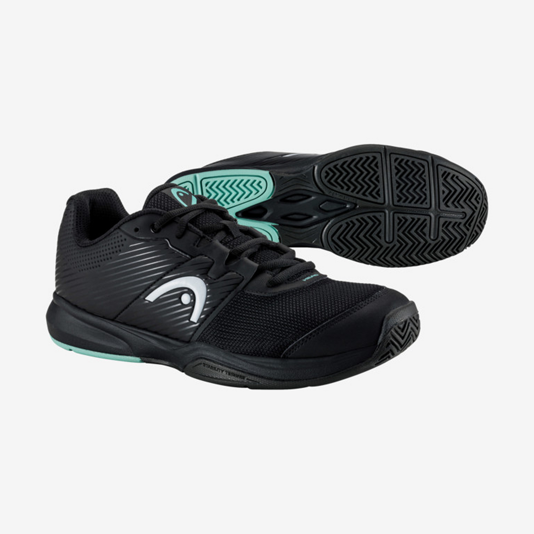 Head Revolt Court Tennis Shoes (Black/Teal) - InstaSport