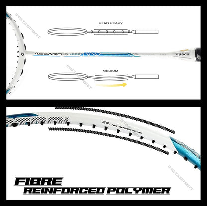 Apacs Asgardia Control Badminton Racket (White Blue) - InstaSport