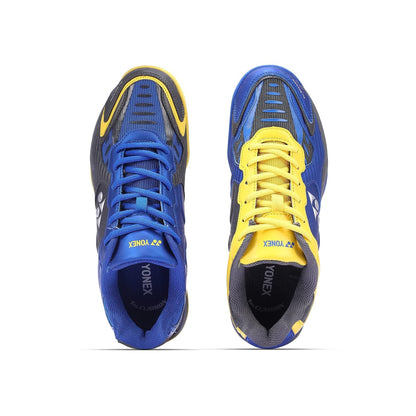 Yonex Dual Badminton Shoes for Men (Gun Metal/Cobalt/Honey Gold) - InstaSport