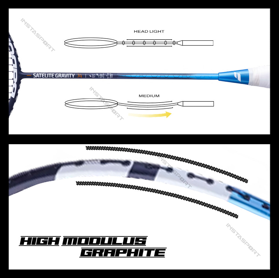 Babolat Satelite Gravity 74 Badminton Racket (Strung) - InstaSport