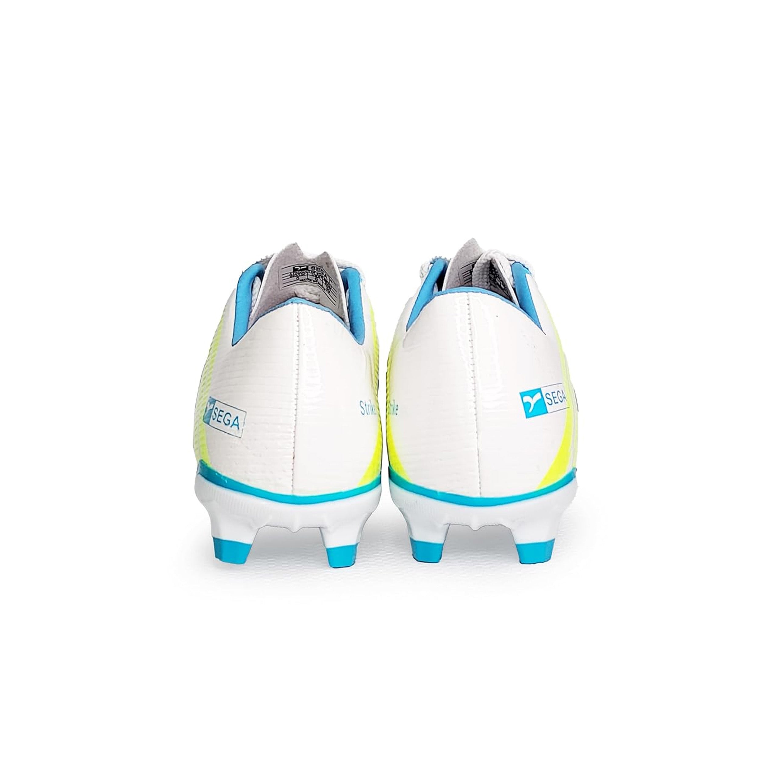 Sega Strike Football Shoes (White/Blue) - InstaSport