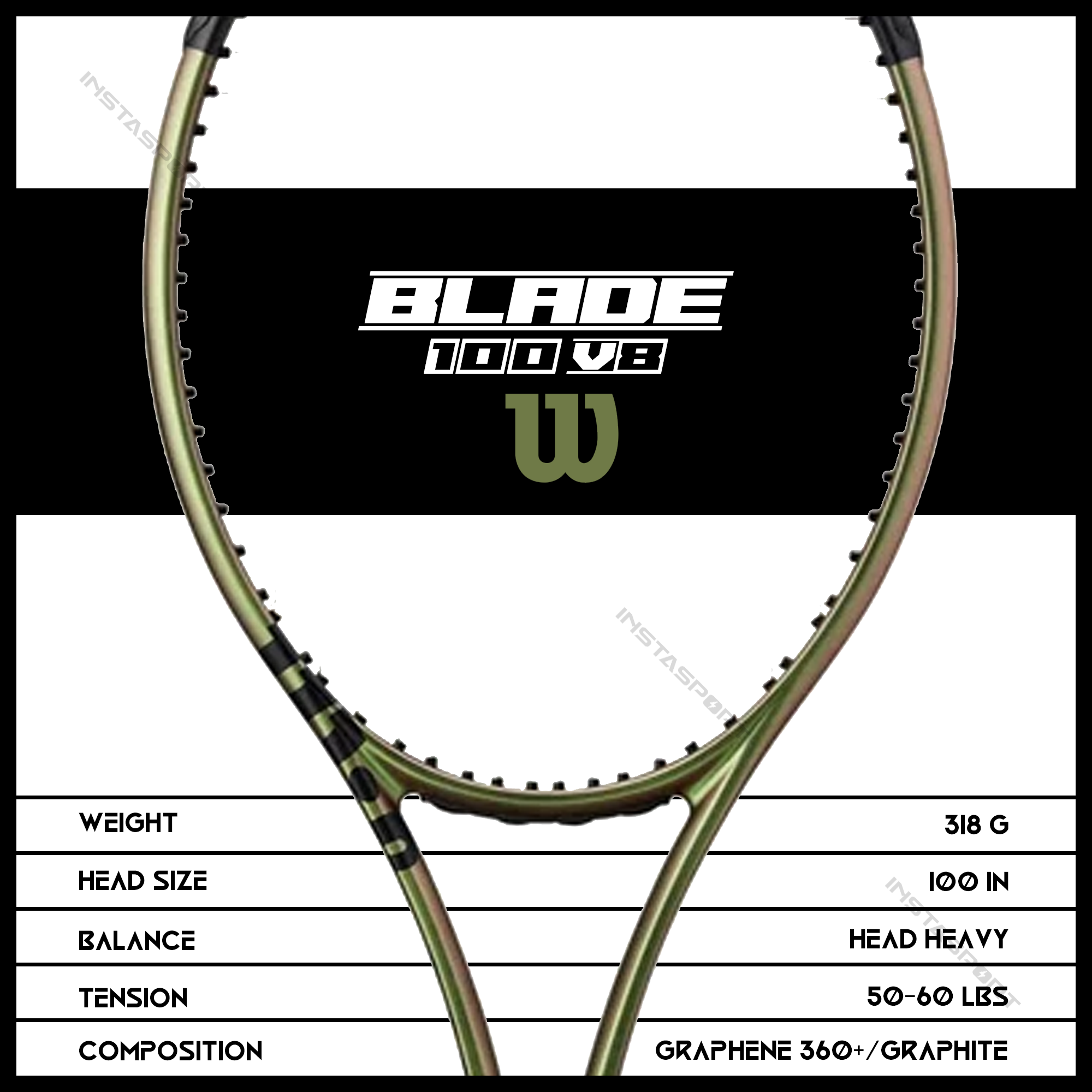 Wilson Blade 100 V8 Tennis Racquet - InstaSport