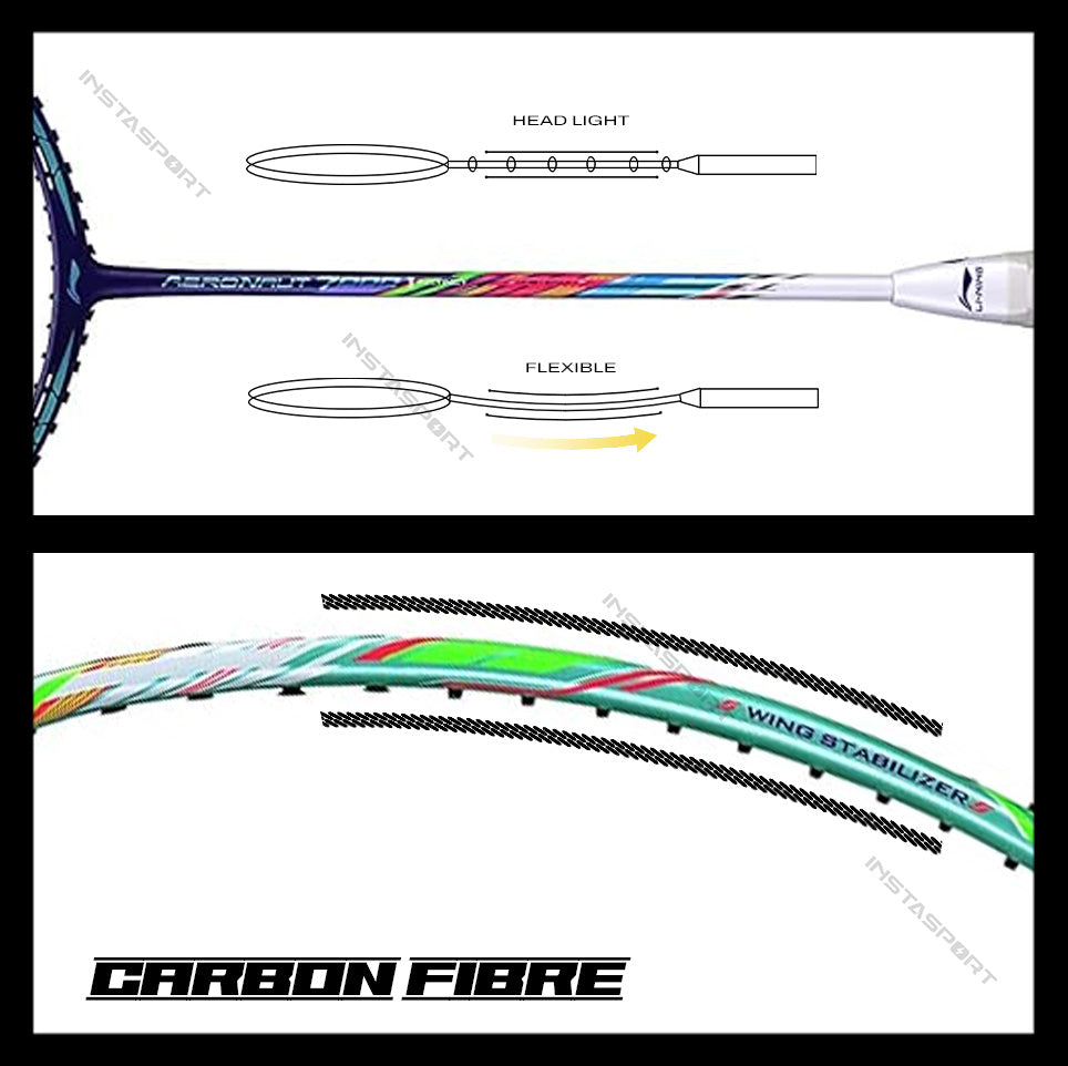 Li-Ning Aeronaut 7000I Green (Instinct) Badminton Racket - InstaSport