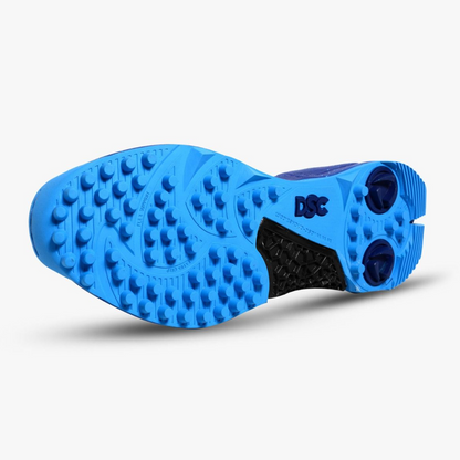 DSC Jaffa 22 Cricket Spike Shoes (White / Blue) - InstaSport