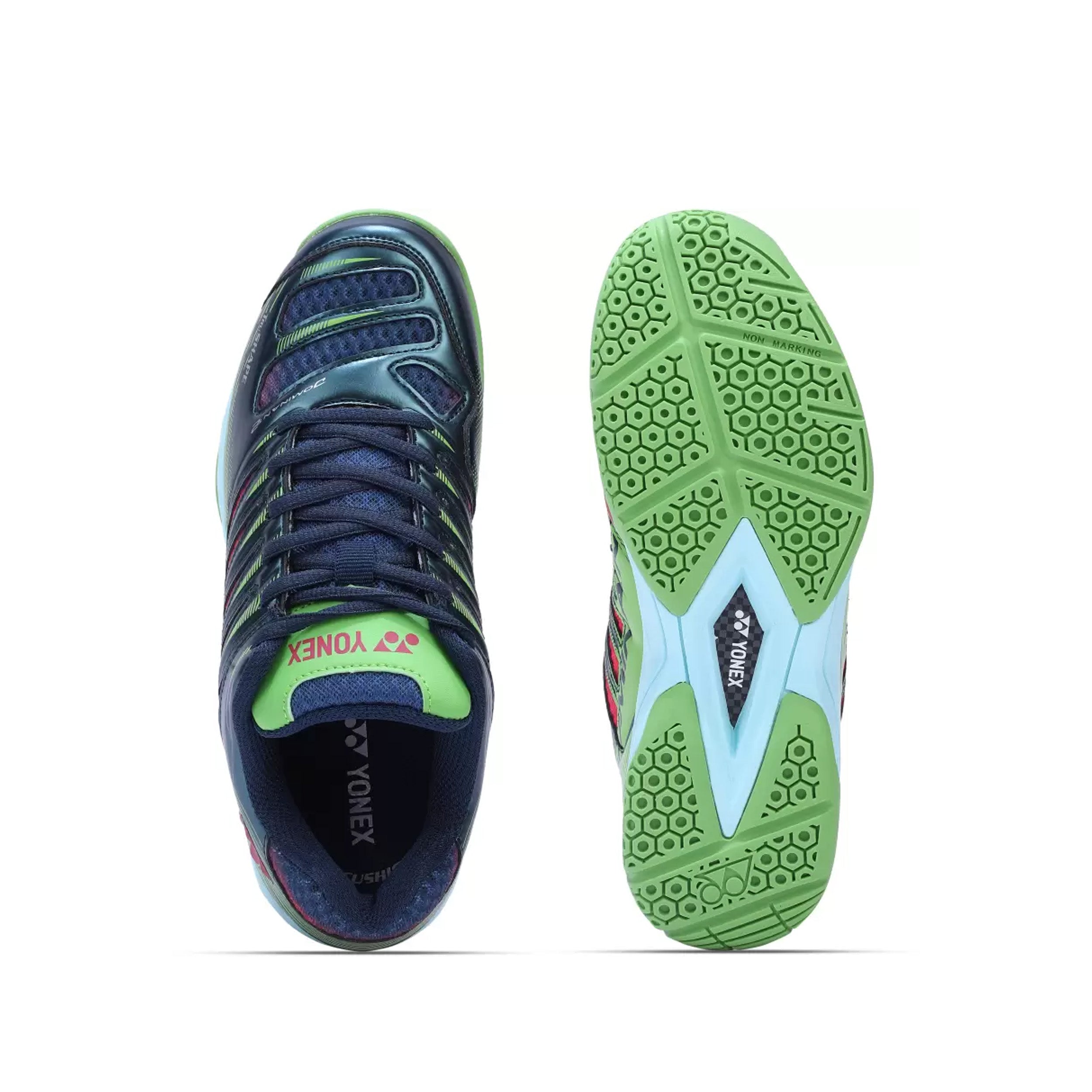 Yonex Tour Dominant 2 Men's Badminton Shoes (Dark Sea/Bright Lime/Watermelon) - InstaSport