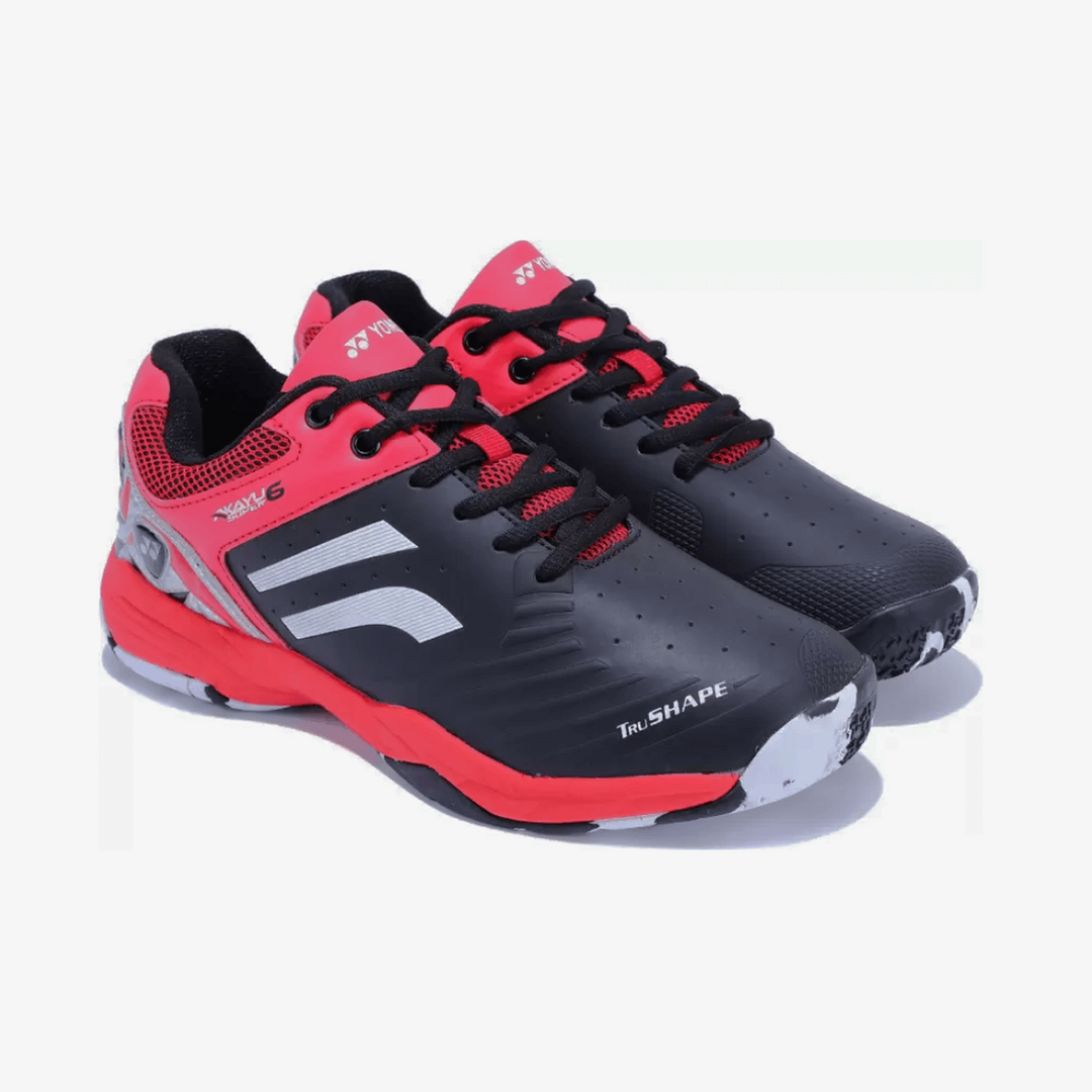 YONEX Akayu Super 6 Badminton Shoes for Men (Black Goji Berry) - InstaSport