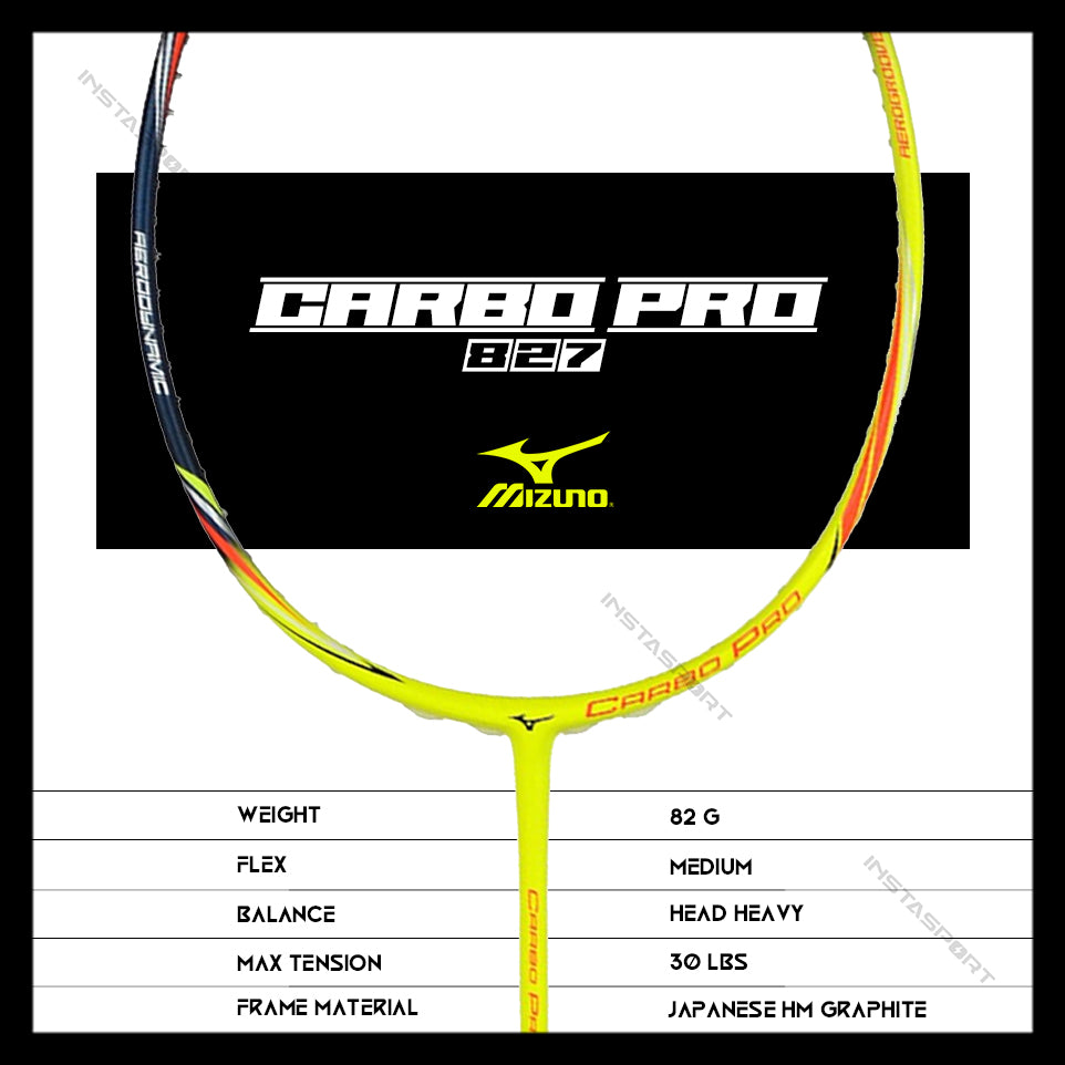 Mizuno Carbo Pro 827 Badminton Racket - InstaSport