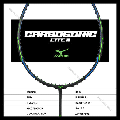 Mizuno Carbosonic Lite II Badminton Racket - InstaSport