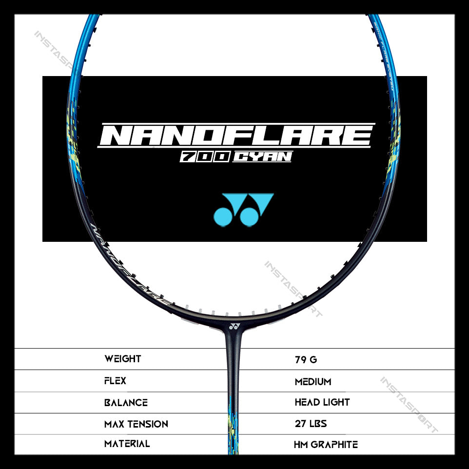 YONEX Nanoflare 700 Cyan (New Color) Badminton Racket - InstaSport