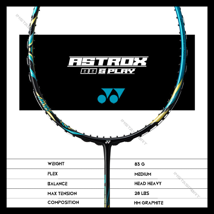 YONEX Astrox 88S Play Badminton Racket (Emerald Blue) - InstaSport