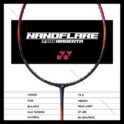 YONEX Nanoflare 700 Magenta Badminton Racket - InstaSport