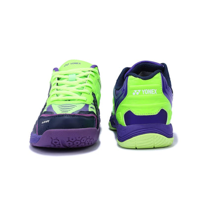 Yonex Dual Badminton Shoes for Men (Maritime Blue/Neon Lime/Electric Purple) - InstaSport