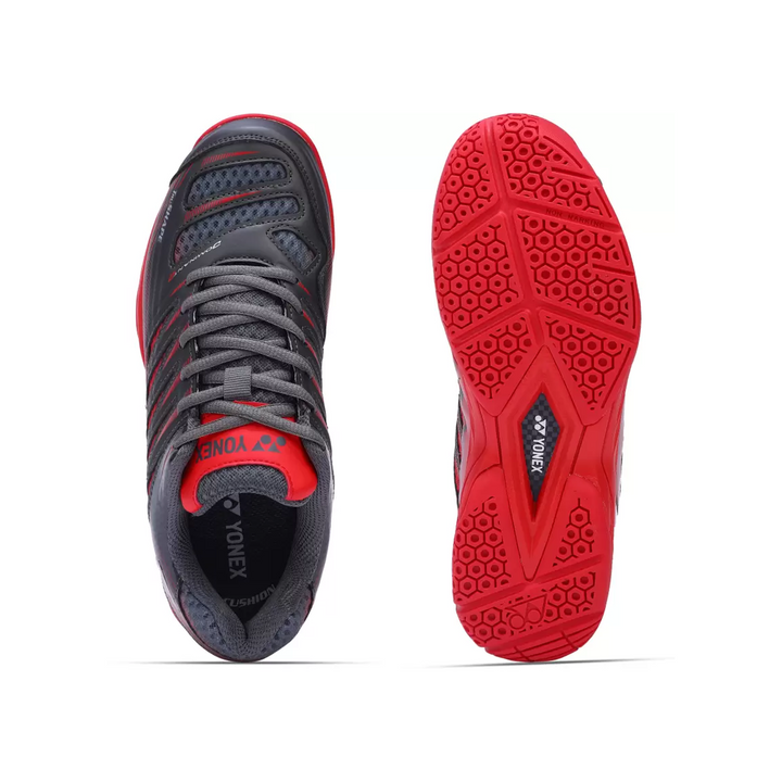 Yonex Tour Dominant 2 Men's Badminton Shoes (Carbon/Red) - InstaSport