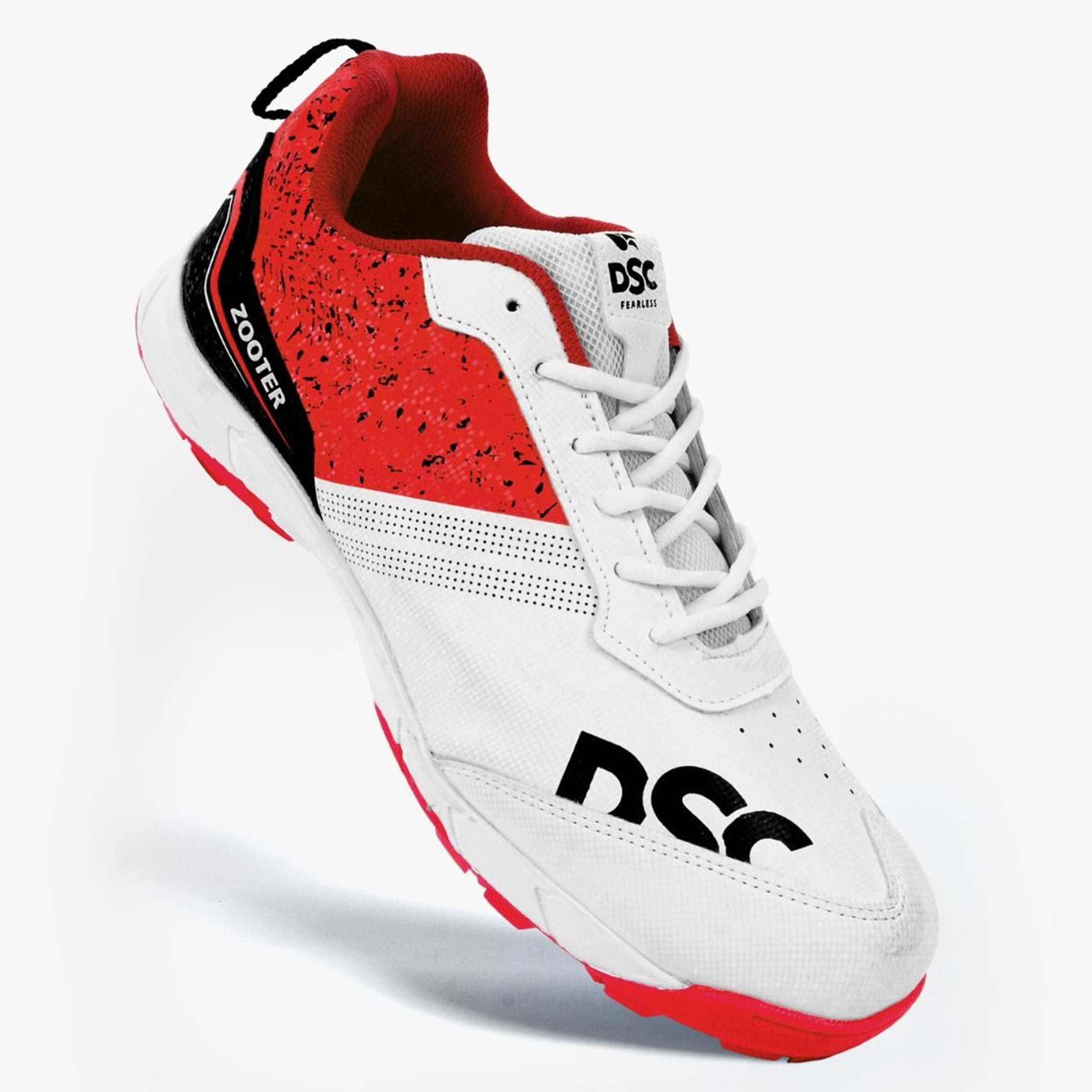 DSC Zooter Cricket Spike Shoes (Red) (UK3 - UK11) - InstaSport