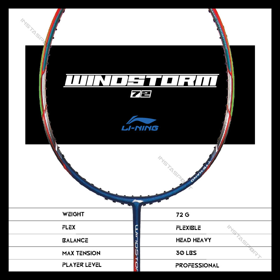 Li-Ning Windstorm 72 Badminton Racket - InstaSport