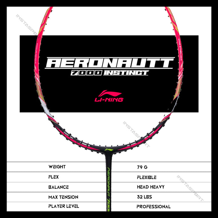 Li-Ning Aeronaut 7000 Instinct Badminton Racket (Pink)