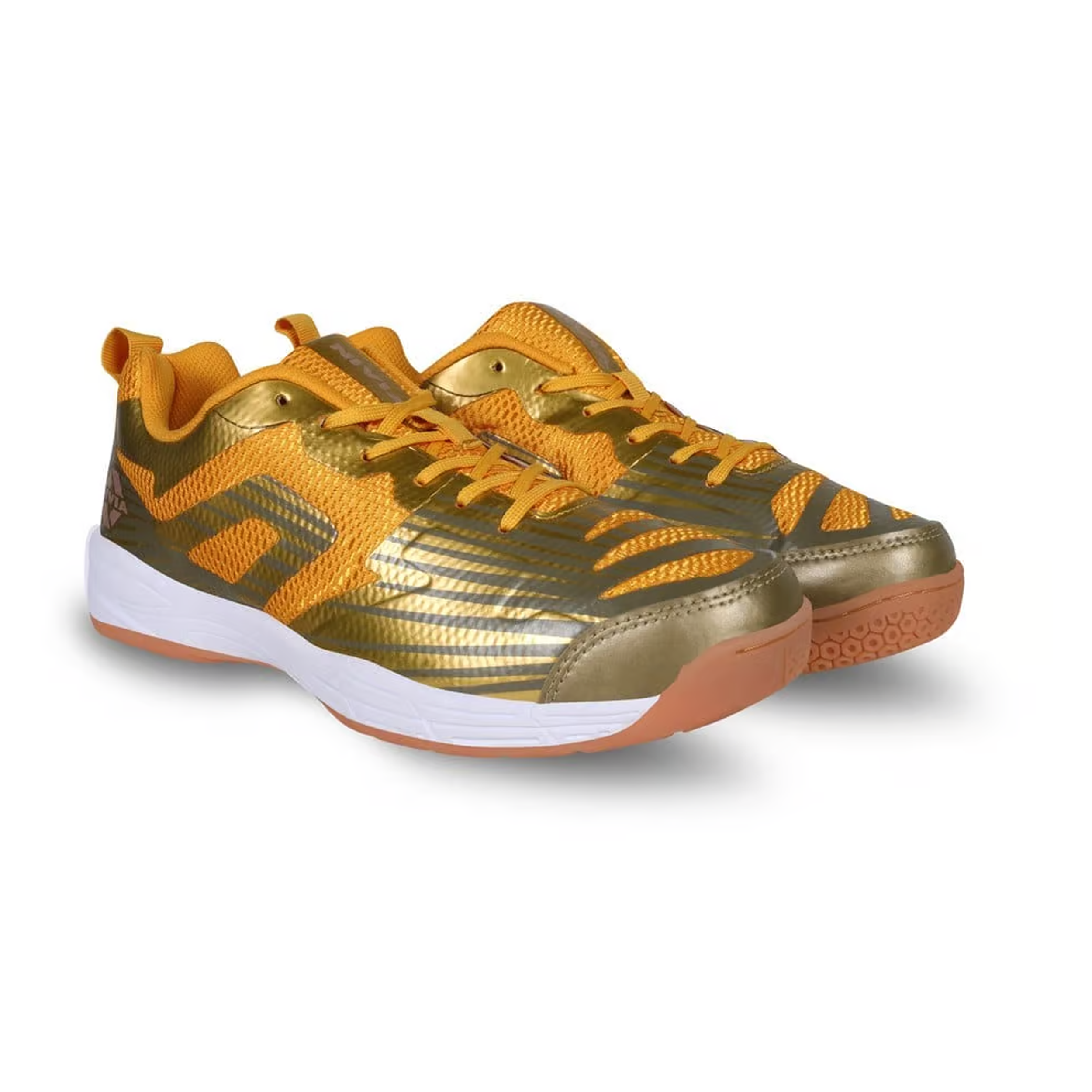 Nivia Super Court 2.0 Badminton Shoes for Men (Golden) - InstaSport