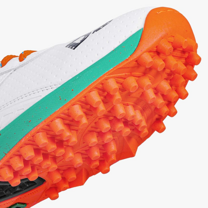 DSC Jaffa 22 Cricket Spike Shoes (Sea Green / Fluro Orange) - InstaSport