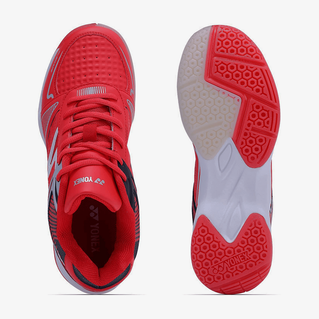 Yonex red 2025 badminton shoes
