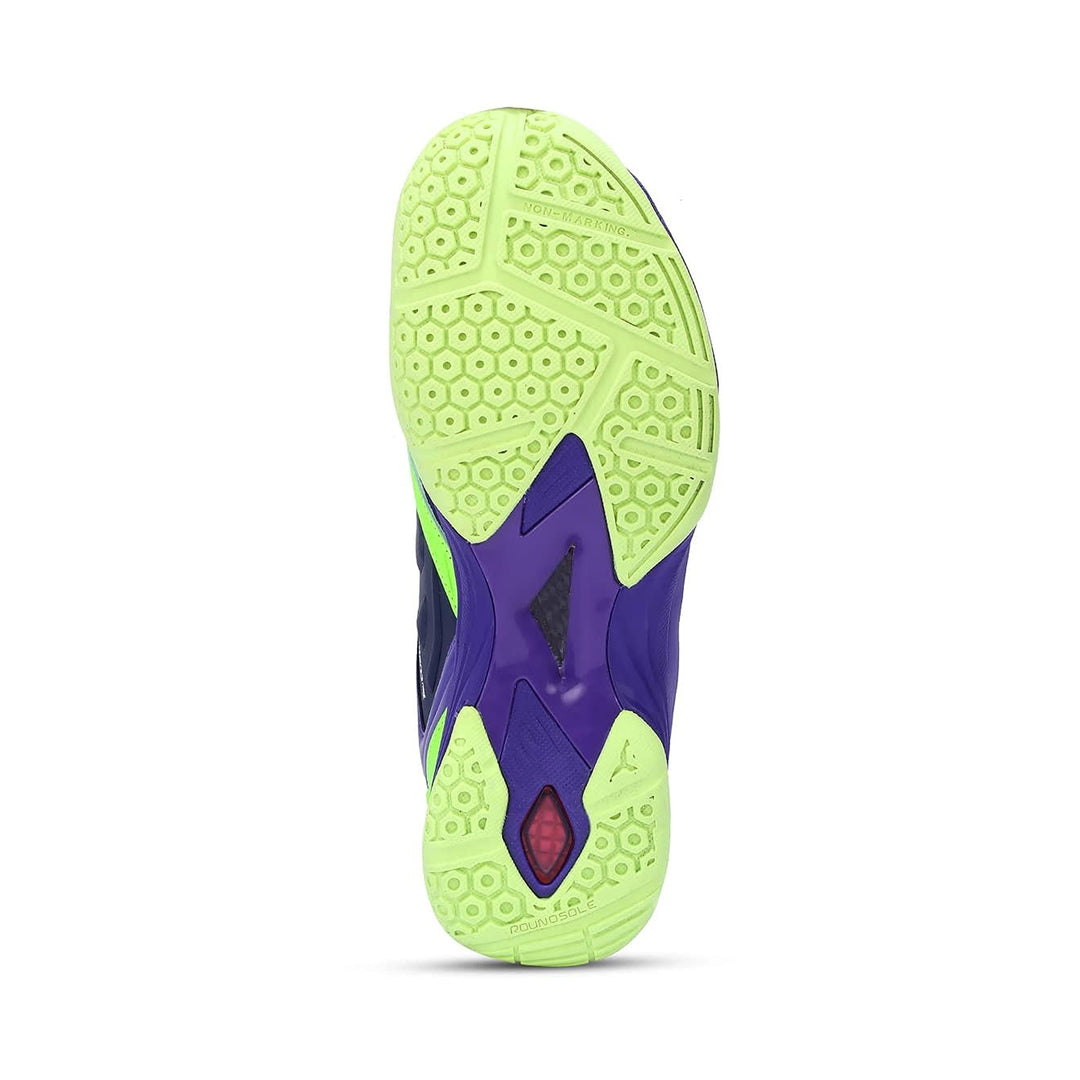 Yonex Dual Badminton Shoes for Men (Maritime Blue/Neon Lime/Electric Purple) - InstaSport