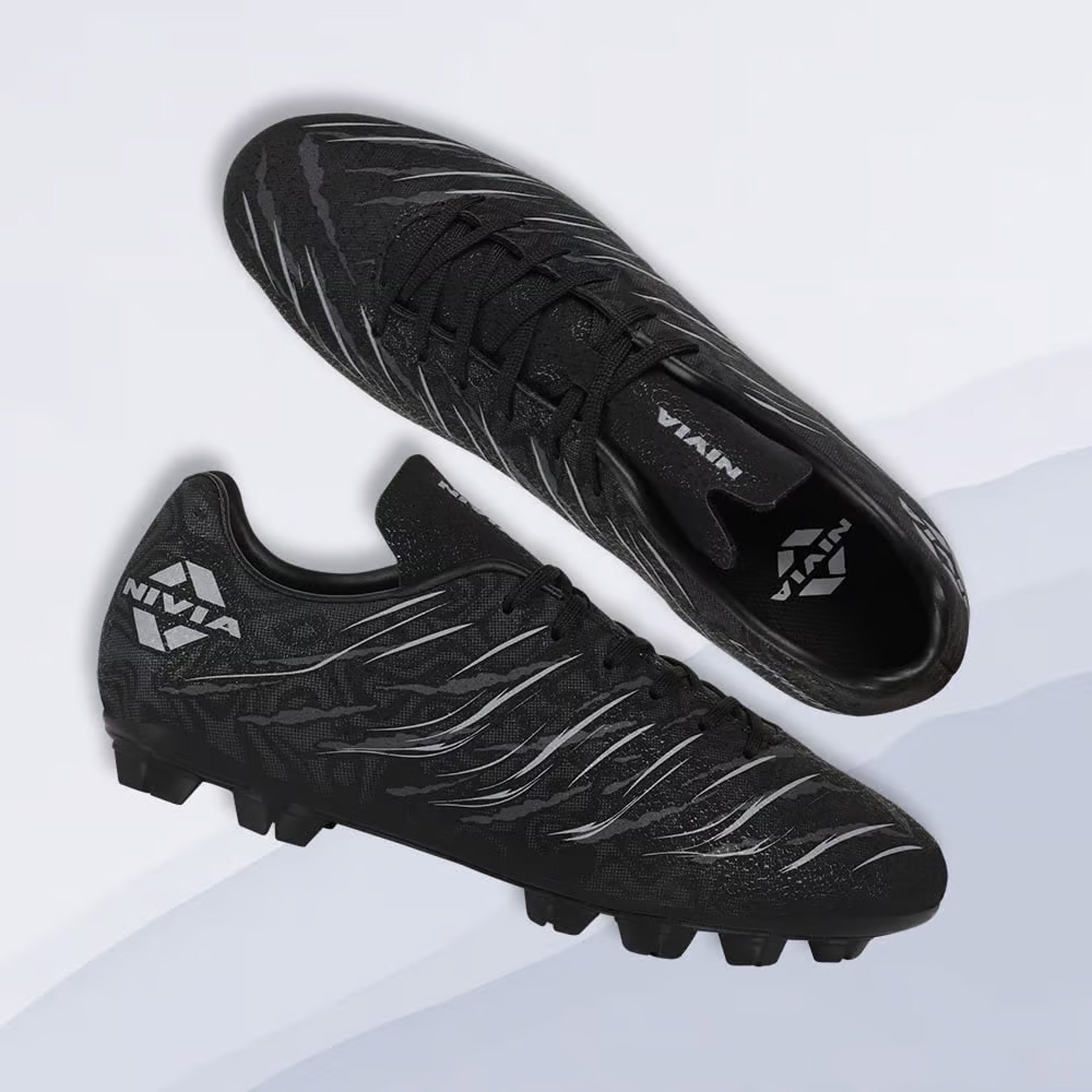 Nivia Carbonite 6.0 Football Stud - Black - InstaSport