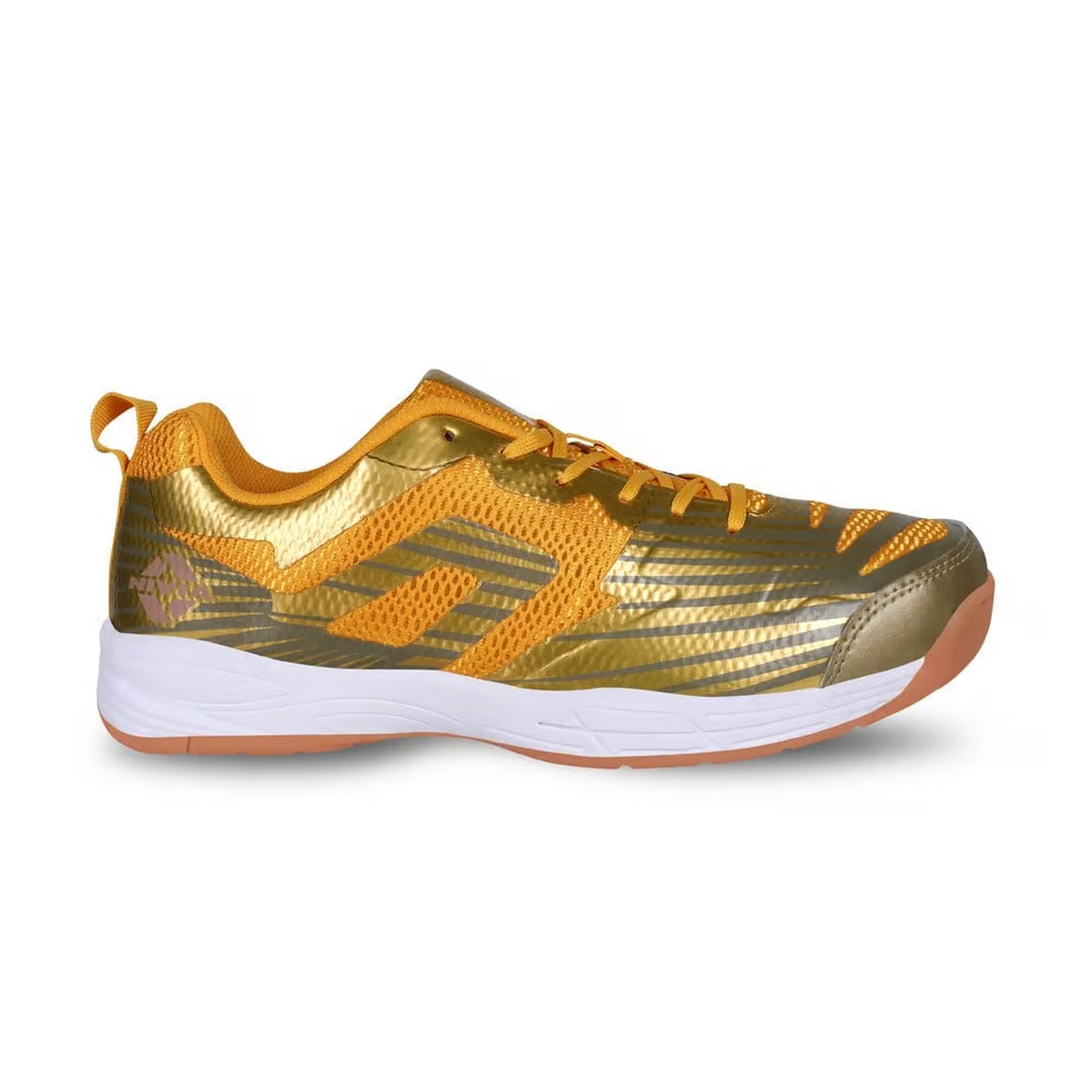 Nivia Super Court 2.0 Badminton Shoes for Men (Golden)